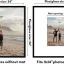 Americanflat 24x24 Picture Frame with Polished Plexiglass - Use as 11x14 Frame with Mat or Display 24x24 Photo Without Mat - Streamline Collection - Thin Border Square Frames for Wall Display - Black