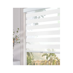 Persilux Cordless Zebra Blinds for Windows (33" W x 72" H, White) Light Filtering Zebra Shades for Indoor Windows, Sheer Shades Thermal Insulated Blinds with Upgraded Cassette, Window Shades for Home