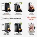 Stainless Steel Reusable Coffee Pods Compatible with Nespresso Vertuoline GCA1 and ENV135 Refillable Reusable Coffee Capsule Filter with Tamper Espresso Size 80ml/2.7oz