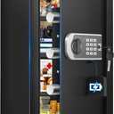 4.3 Cuft Large Fireproof Safe for Home, Safe Box Fireproof Waterproof, Anti-theft Digital Home Safes with Programmable Keypad Keys, Smart Alert, Mute Mode, Fire proof safe for Money Jewelry