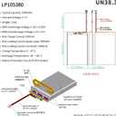 EEMB Lithium Polymer Battery 3.7V 6300mAh 105380 Lipo Rechargeable Battery with Wire JST 2.0mm Connector for Speaker and Wireless Device- Confirm Device & Connector Polarity Before Purchase
