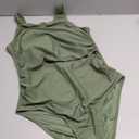 ANRABESS Women Swimsuits One Piece Tummy Control Full Coverage Backless Bathing Suit Ruched Swim Suit Beach Vacation Swimwear (Medium, Army Green)