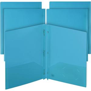 Mr. Pen- Plastic Folders with Pockets and Prongs, 5 Pack, Blue, Pocket Folders, Folders with Prongs, File Folders with Fasteners, 2 Pocket Folder, Folder with Pockets