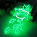 Green Planter Neon Lights,LED Hand Bouquet Neon Signs for Wall Decor, Neon Light Sign Neon Room Decor,USB Night Lights for Bedrooms,Shops,Florists,Bars,Parties,Wedding,Holiday Gifts (Green-Flower Pot)