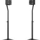 USX MOUNT Universal Speaker Stands, Height Adjustable Extend 30.0" to 39.1" for Satellite Speakers & Small Bookshelf Speakers up to 11 lbs Per Stand, 1 Pair Floor Stands for Sony Bose Polk JBL Yamaha
