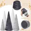 Hoolerry 5 Pack Velvet Christmas Tree Set Gray Xmas Velvet Tree Modern Winter Centerpiece Ornaments for Holiday Entryway Tabletop Farmhouse Wedding Christmas Decorations(Stylish Colors)