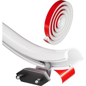 Silicone Cord Hider Wall for 1 Cable,Side-Opening Cord Covers for Wire on Wall,Self-Adhesive Cable Hider Raceway,Small TV Wire Hider, Flexible MINI TV Cord Hider for Wall Mounted TV(39''-White)