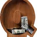 Ladenk 12 Inch Extra Large Wooden Kids Letter Piggy Bank - Piggy Bank for Boys Girls - Initial Q Bank - Alphabet Money Bank for Birthday