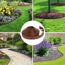 2-Inch x 80 FT Landscape Edging Border with 125 Spikes, Garden Edging Border Lawn Edging Kit, Plastic Edging for Landscape Flexible for Garden Flower Beds Lawn Yard Pathway (Brown)