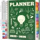 Large 2026 Planner with 7 months 2025, 8.5 x 11 Monthly, Weekly, Daily Planner with Colorful Tabs, 19 Months Calendar Agenda College School Supplies for Student Teacher Organizer(Green)