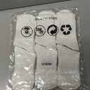 Crew Socks for Women & Men, 6 Pair Cute Cotton Casual Calf Socks Breathable Soft Above Ankle Socks, Size 5-10 (White)
