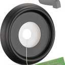 Tub Spout Cover Ring with Seal Back Hole Cover Fit 1/2" Copper Pipe, Thread Pipe, Prvent Leaking from Behind Tub Spout, 1-1/2 Inch ID and 3-5/8 Inch OD, Matte Black