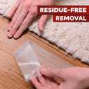 XFasten Double Sided Carpet Tape for Area Rugs On Carpet 2 Inch x 35 Yards No Residue Clear Adhesive Rug Tape Hardwood Floor No Damage Carpet Tape Double Sided Tape for Carpet Rug Tape Gripper