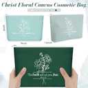 Kacctyen 20 Pcs Christian Easter Gifts for Women Bible Religious Makeup Bag with Zipper Canvas Cosmetic Bags Bulk for Easter Back to School Vbs Church Nurse Teacher Homeless(Five Colors)