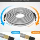 Pressure Washer Hose 200FT 4000 PSI, Kink Resistant Steel Braided Layer & NonMarking Rubber for Hot/Cold Water, High Power Washer Hose With 3/8 Inch Quick Connect & M22 Fitting, Gray