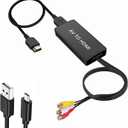 BD&M RCA to HDMI Converter, AV to HDMI, 1080P RCA Composite CVBS Video Audio Converter Adapter Supporting PAL/NTSC for TV/PC/ PS3/ STB/Xbox VHS/VCR/Blue-Ray DVD Players