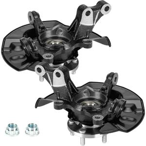 Front Steering Knuckles & Wheel Bearing Hub Assembly Driver and Passenger Side Fit for Toyota Corolla 1.8L FWD 2003 2004 2005 2006 2007 2008 5 Lugs, Pair of 2 (Front Left +Right)