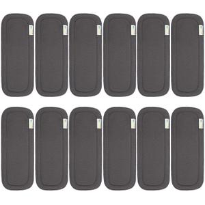 Wegreeco Reusable Soft 5 Layers 12 Pack Charcoal Inserts for Baby Cloth Diaper,High Absorbing Washable Liners