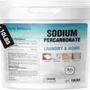 Sodium Percarbonate – Oxygen Bleach Powder & Laundry Booster – Multi-Purpose Cleaner for Stain Removal, Whitening, Deodorizing – Chlorine-Free (10LB)