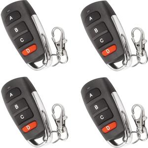 Universal Duplicator Garage Door Remote, 433.92 MHz for Gate & Electric Gates - Cloning Remote Control Keychain (4 PCS)
