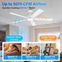 Lorpies 60 Smart Ceiling Fan with Lights Remote,Control via Alexa Google Voice App Wifi,Silent DC Motor,Dimmable,Outdoor Indoor Modern Ceiling Fans for Large Bedroom Patio Porch,White and Wood