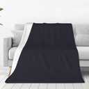 Ultra-Soft Micro Fleece Blanket Provides You with a Delicate and Warm Sleep. it is Made of Microfiber Fabric for Travel, Sofa and Bed, Making it The Choice Solid Color Black (60"x50")