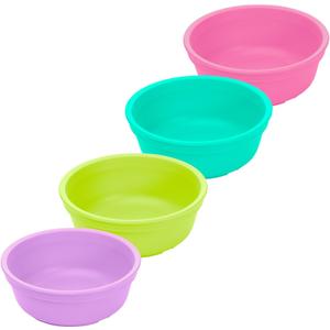 Re-Play 12 Oz. Toddler Bowls for Snack and Everyday Dining - Dishwasher and Microwave Safe - Made in USA - Set of 4-5.75" x 5.75" x 2" - Mermaid