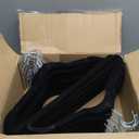 HOUSE DAY Black Velvet Hangers 60 Pack, Non Slip Clothes Felt Hanger Heavy Duty for Coat, Premium Slim Space Saving Suit Hangers for Closet Organizer, 360 Rotating Silver Hook