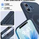 Faiono Magnetic for iPhone 17 Case [Full Camera Protection][Military-Grade Protection][Compatible with MagSafe] Shockproof Protective Slim Phone Case for iPhone 17, Midnight Blue