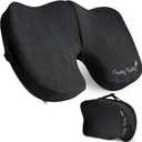 Premium Foldable Travel Seat Cushion - for Relief of Lower Back, Sciatic, Butt and Tailbone Pain - for Home & Office Use, Perfect for Travel or Driving - Coccyx Seat Cushion