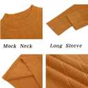 Runcati Mens Mock Turtleneck Sweater Slim Fit Casual Ribbed Knitted Pullover Fall Winter Basic Warm Sweaters