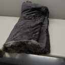 Wajade Fluffy Faux Fur Throw Blanket for Couch Bed 50x60, Luxury Soft Thick Fuzzy Plush Bubble Blanket, Warm Cozy Blanket for Sofa Chair, Cream White (Tie-dye Dark Grey, Twin- 60" x 80")