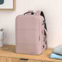 Taygeer Laptop Backpack for Women, Large Travel Backpack with 17.3 inch Laptop Compartment, TSA Friendly 40l Carry On Mochila, Daypack Business Computer Bag for Office Work Travel Essentials, Pink