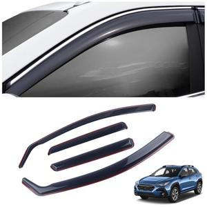 SAOKNCE 4 Pieces in-Channel Extra Durable Rain Guards Fit for 2024 2025 Subaru Crosstrek,Window Deflectors,Window Visors (Smoke Black)