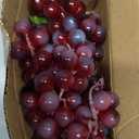 CLESDF Fake Red Grapes, 4 Bunches Plastic Lifelike Grapes Artificial Simulation Fruits for Wedding Home Kitchen Party Decor Photography Prop