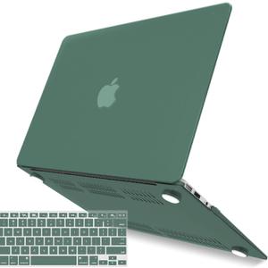 IBENZER Compatible with Old Version MacBook Air 13 Inch Case (2010-2017 Release). Models: A1466 / A1369, Plastic Hard Shell Case with Keyboard Cover for Mac Air 13, Midnight Green, A13MTGN+1