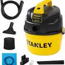 STANLEY Shop Vacuum Wet and Dry, 1 Gallon 1.5 Peak HP Small Wet Dry Vac with 60CFM Powerful Suction, Portable Wall Mount Vacuum Cleaners for Home, Car, Garage and DIY Workshop, SL18101P-1H
