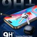 Mkeke for iPhone 15 Pro Screen Protector 3 Pack, [9H+ Hardness] [Military-Grade Drop Protection] [Sensitive Touch] [Easy Installation] [HD Clear] Full Edge Coverage Tempered Glass