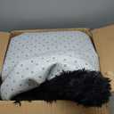 Large Shag Area Rugs 6 x 9, Plush Fuzzy Rugs for Living Room, Ultra Soft Fluffy Furry Rug for Bedroom, Indoor Carpet Nursery Rugs for Kids Room Home Decor, Black