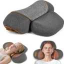 3-in-1 Neck Massager Pillow with Heating & Cervical Traction, Ergonomic Cervical Pillow for Neck Back Shoulder Pain Relief, Rechargeable Neck Pillow (Gray)