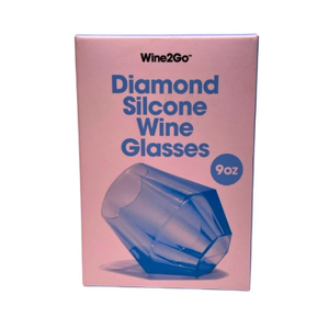 Wine2Go Diamond Silicone Wine Glasses 9oz