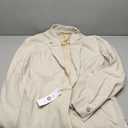 IDEALSANXUN Mens Linen Blazer Casual One Button Lightweight Suit Jackets Sports Coat (Khaki)
