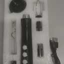 Rechargeable Milk Frother Handheld with 3 Detachable Stainless Steel Whisks, 3 Speed Adjustable Electric Whisk Foam Maker, Handheld Drink Mixer, Frother Wand for Coffee, with Storage and Charging Base (Black)