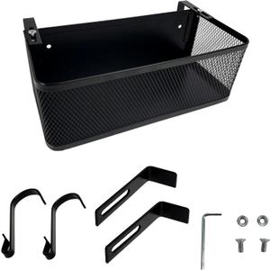 Bedside Caddy Shelf with Hook, Bed Shelf Organizer for Bunk Bed, Office Cubicle, Dorm Room, Holder for Phone, Snacks, Books (Black, 11*4.9*3.9 inch)