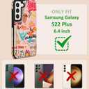 Shorogyt for Samsung S22 Plus Wallet Case with Card Holder - Cute Designer Collage Pattern Kickstand Magnetic Clasp Back Flip Folio Leather Phone Cases for Women Men Girls for Galaxy S22 Plus