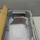Stainless Steel Litter Box with Lid, High Sided Enclosed Metal Litter Box for Big Cats, Easy Cleaning Anti-Urine Leakage, Non-Sticky Cat Box, Front Entry Top Exit KittyBox, Includes Mat & Scoop