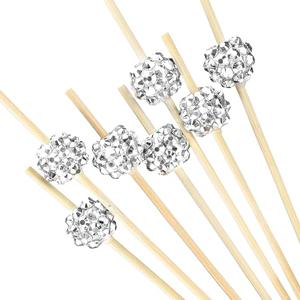 100 Pack Cocktail Picks cute red Cake Decorations Bamboo Cocktail Sticks Decorative Food Desserts Cupcake Toppers for Party Birthday Decoration