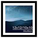 JCJMY 12x12 Picture Frame with Mat for 30 x 30cm Diamond Art Painting, Display Photo 10x10 or 12 x 12 Without Mat, Wall Hanging Large Frame with Plexiglass, Black