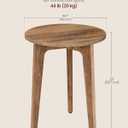 VASAGLE MAEZO Collection - Small Side Table, Round End Table, Nightstand with Tapered Legs, Curved Transitions, for Small Spaces, Living Room, Bedroom, Honey Brown ULET237KB01S