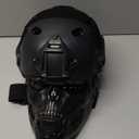 Airsoft Helmet and Mask, Full Face Mask with Detachable Goggles, Paintball Black Helmet with NVG Mount and Side Rail, Military Tactical Gear (PJ-GT-Gray)